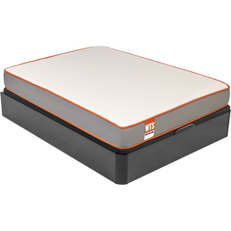 

What The Sleep!zzzz - What The Sleep I Pack colchón sostenible HR con visco y canapé negro gran capacidad I Entrega, montaje dentro del domicilio y