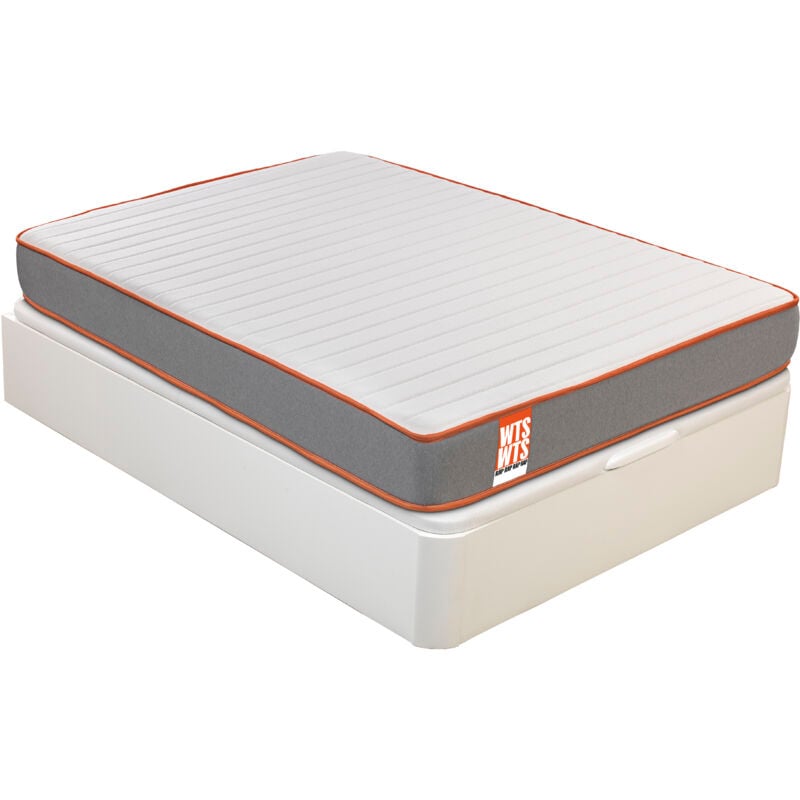 

What The Sleep!zzzz - What The Sleep I Pack colchón sostenible HR con visco y canapé blanco gran capacidad I Entrega, montaje dentro del domicilio y
