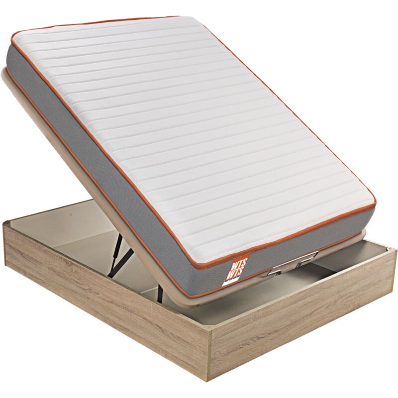 

What The Sleep!zzzz - What The Sleep I Pack colchón sostenible HR con visco y canapé natural gran capacidad I Entrega, montaje dentro del domicilio y