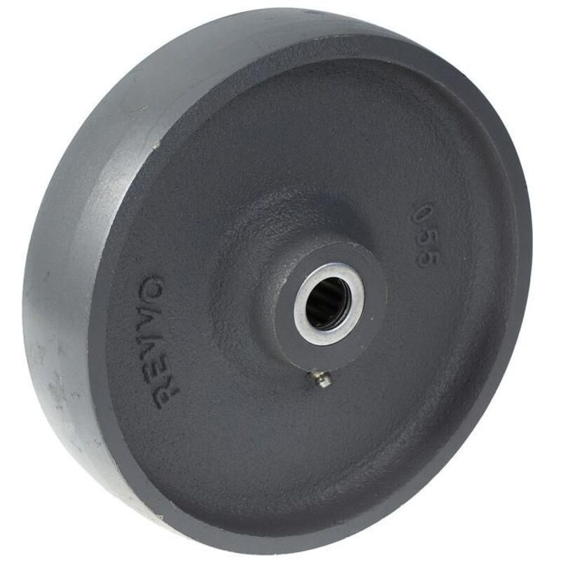 Wheel - Cast Iron - 200 mm - Gray color - Steel cage bearing