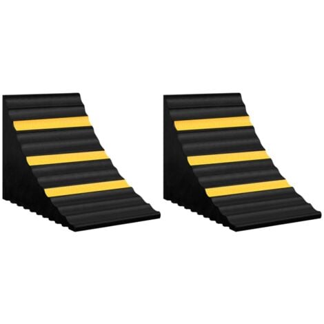 Wheel Chocks 2 pcs 29x16x19 cm Rubber vidaXL