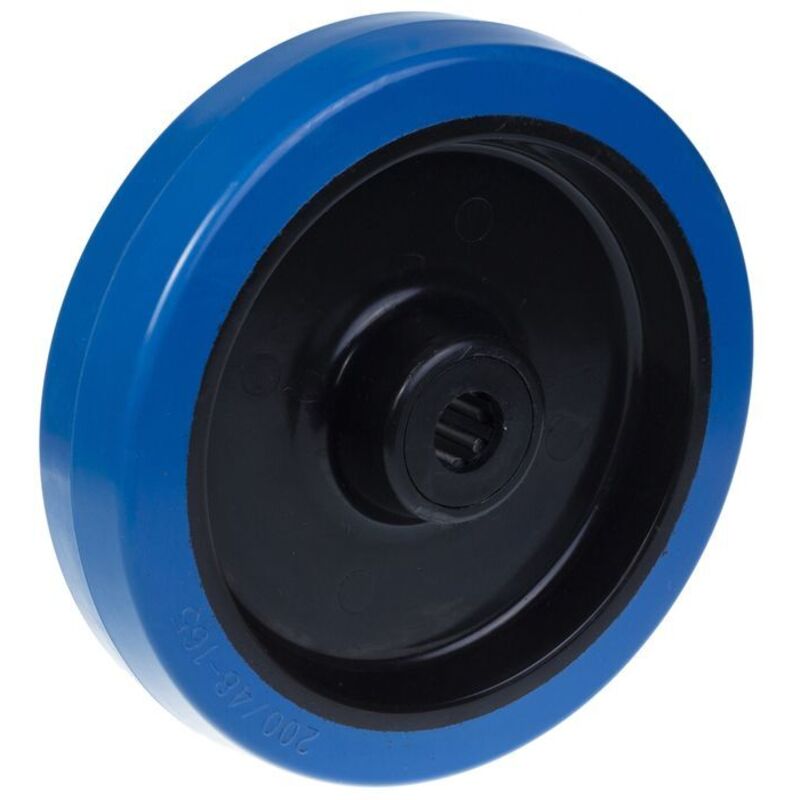 Wheel - Rubber - 200 mm - High capacity 400 kg - Low rolling resistance - Blue