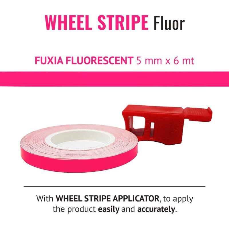 Wheel Stripe Fluo 5 mm con Applicatore - Colore: FUXIA FLUO