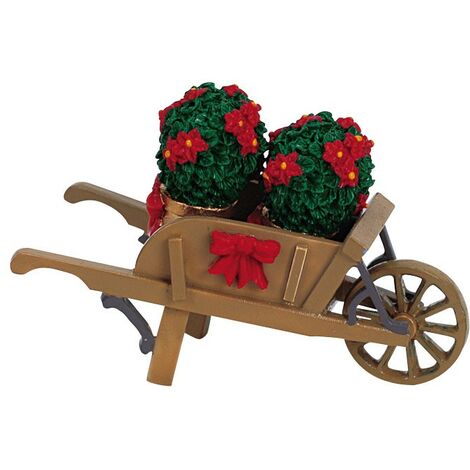 Wheelbarrow With Poinsettias Cod. 64479