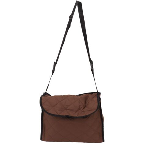 Wheelchair Back Pouch Polyester Hanging Storage Bag Electric Walker Backpack Bag Brown