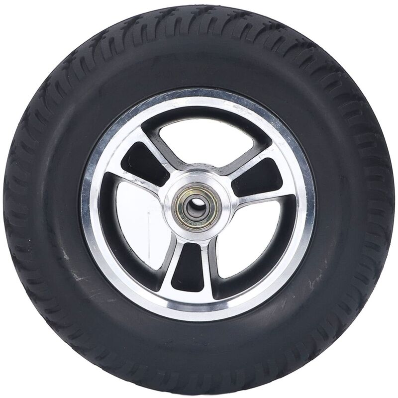 Wheelchair Wheel with Steel Alloy Hub, PU Wheel, Non-Slip Tire for Walker, 7 Inch Cart Replacement