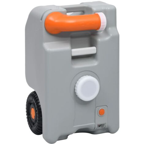 Wheeled Water Tank for Camping 25 L Grey vidaXL