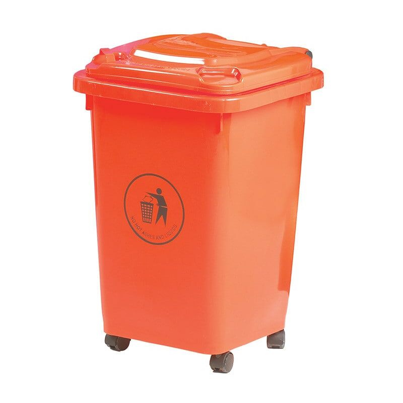 LWB50Y Red/Orange Wheelie Bin - 50 Litre - GPC