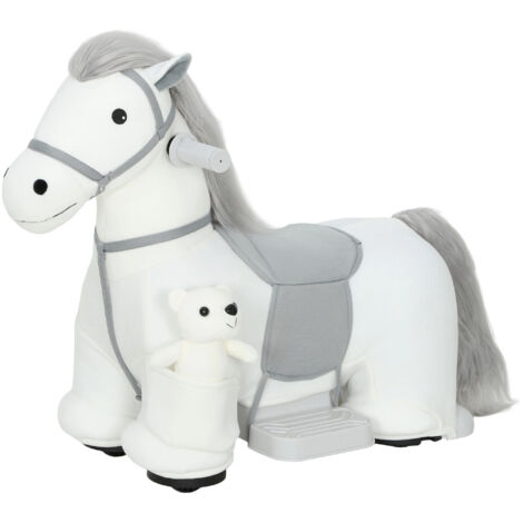 Wheelie électrique musique, batterie 6V, soft touch, roues PU silencieuses, blanc