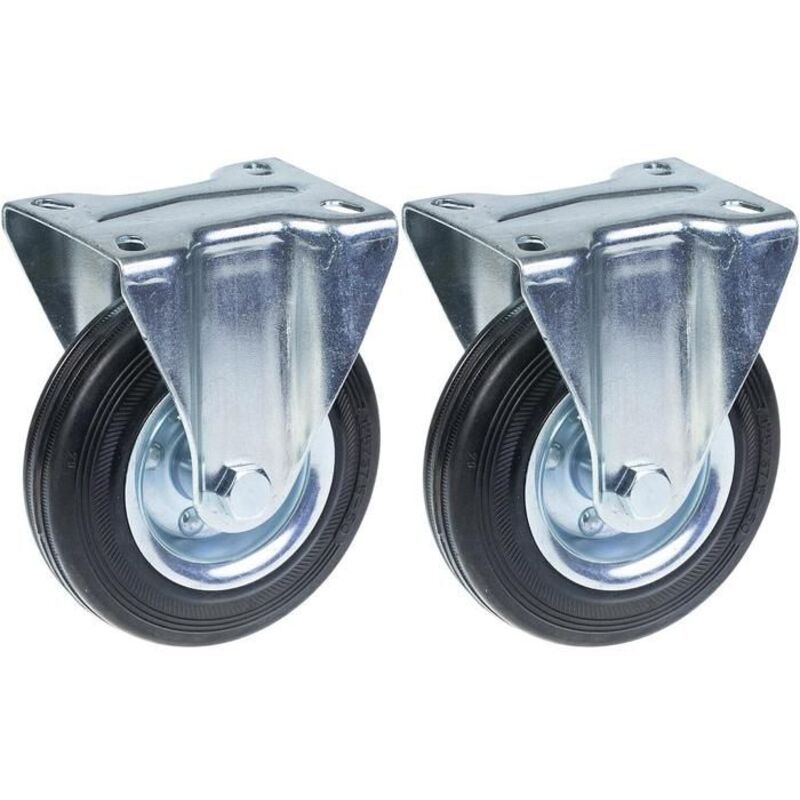 Wheels - 125 mm - Fixed - Pack of 2 - Capacity 240 kg