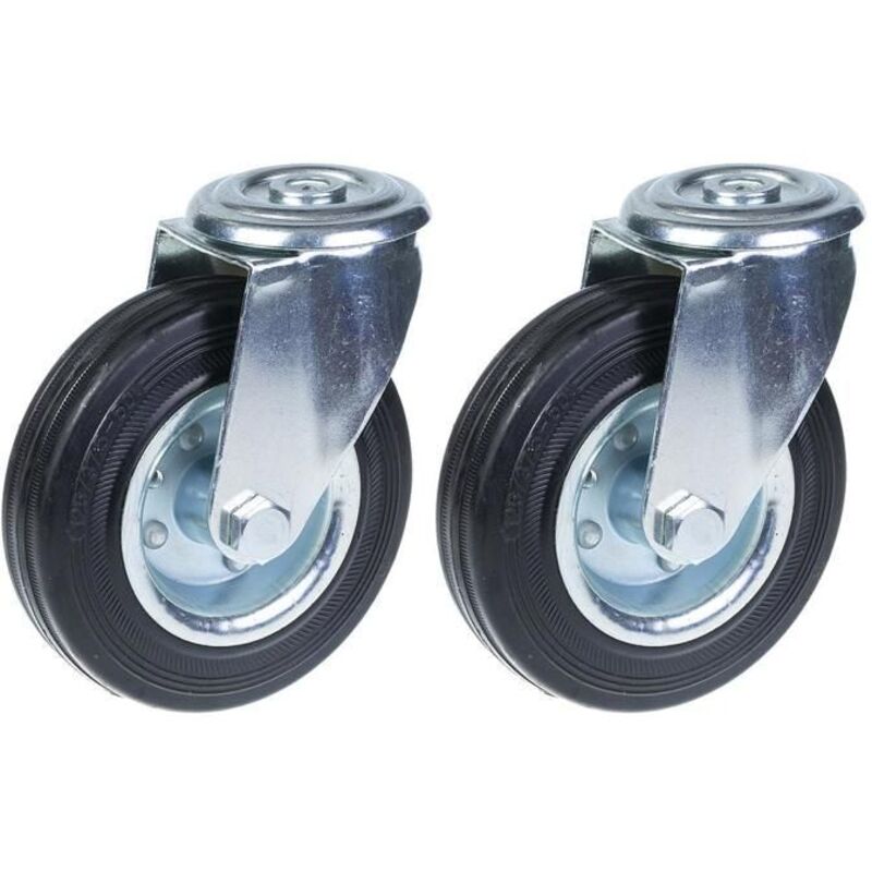 Wheels - 125 mm - Swivel - Set of 2 - Capacity 240 kg