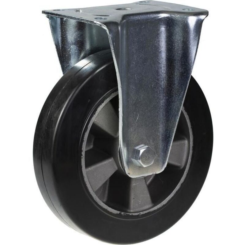 Wheels - 200 mm - Rubber - Fixed - Capacity 450 kg