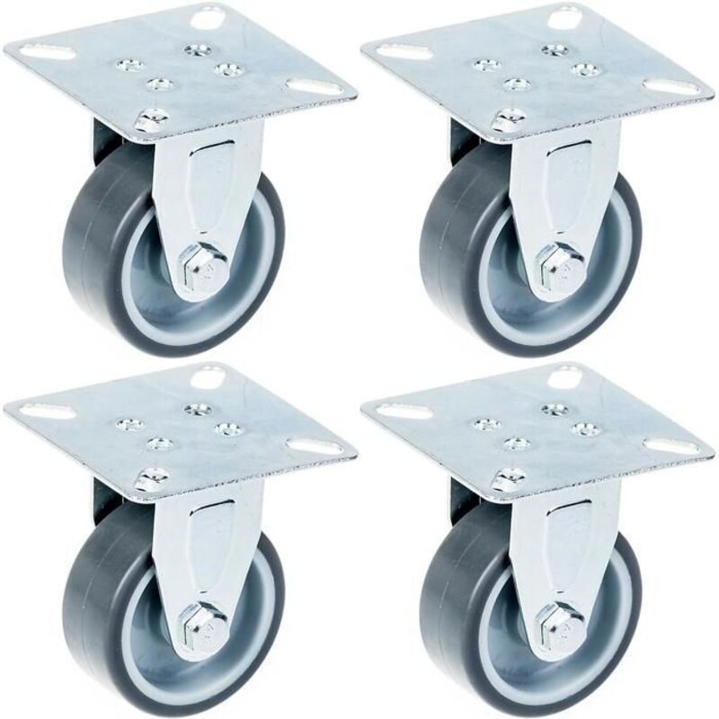 Wheels - Castor - 50 mm - Fixed - Capacity 160 kg - Set of 4