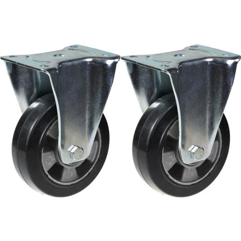 Wheels - Fixed - 152mm - Capacity 660kg - Set of 2