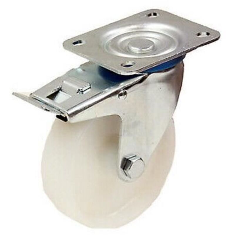 Wheels - Nylon - 100mm - Set of 4 - Swiveling - Brake-resistant