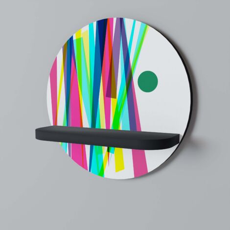 WHIMSY NEON Rundes Regal Schwarz