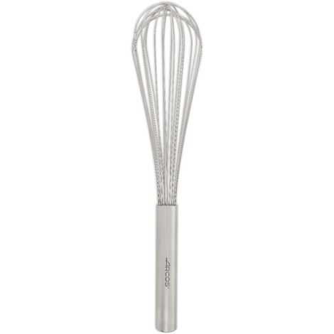 WHIP WHISKER - Arcos Fouet à main en acier inoxydable Taille du fouet à main, argent, 300 mm.