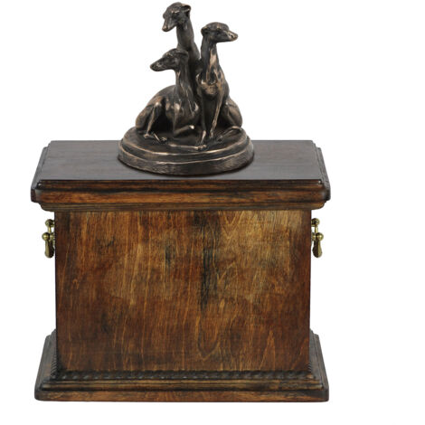 Whippet, galgo inglés: urna para cenizas de perro, urna con estatuilla, urna elegante de estilo clásico de Art-Dog