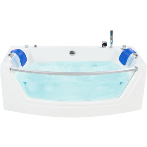Moderne Whirlpool-Badewanne mit Farblichttherapie Wasserfall Sichtfenster Fuerte
