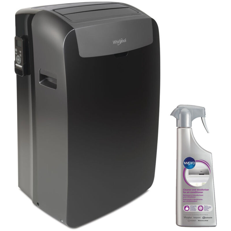 Whirlpool - Climatiseur mobile réversible 3000W Noir Classe a