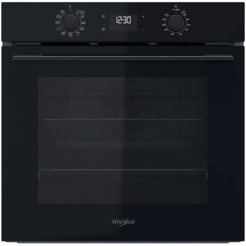 Whirlpool - Four encastrable 71 l, 8 programmes cuisson, chaleur tournante pulsée, fonctions levage de pâtes, pizzas (OMK58CU1SB)