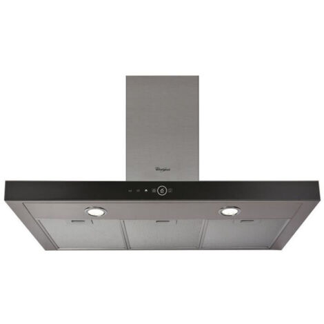 Whirlpool – Hotte décorative murale 89.8 cm – Évacuation ou recyclage – 4 vitesses – Débit max 713 m³/h – Classe B – AKR7591IX