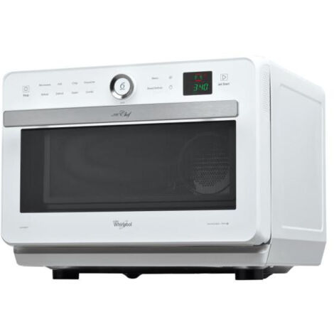 Whirlpool – Micro-ondes à poser 33 L – 1000 W – 6eme Sens Combi Crisp – Cavité inox – Plateau tournant 36 cm – Cuisson vapeur - JT469WH