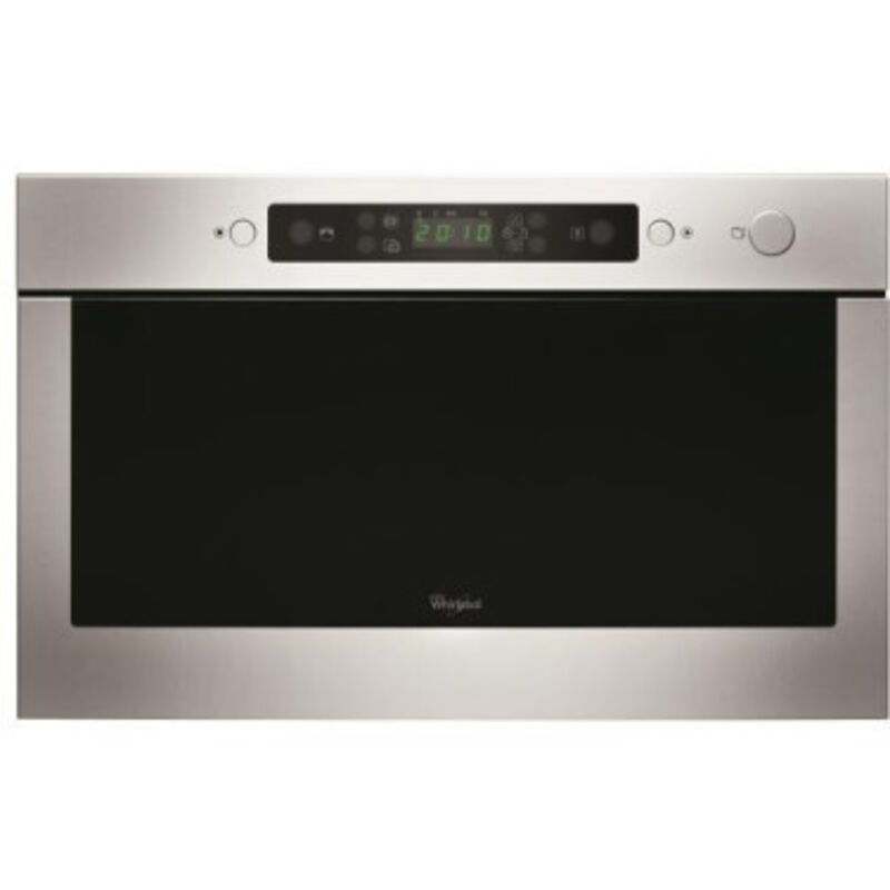 Whirlpool - Micro-ondes encastrable, inox antitrace, solo, vapeur, 22 l, plateau Ø25cm