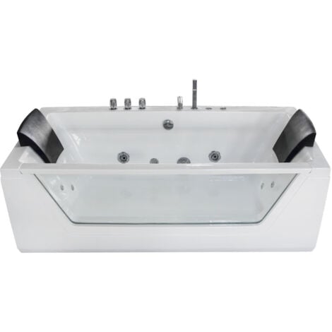 Whirlpool mit Reinigungsfunktion Pool Badewanne Wanne AcquaVaporeW83-A-SC 90x180 aktive Schlauch-Reinigung +70.-€