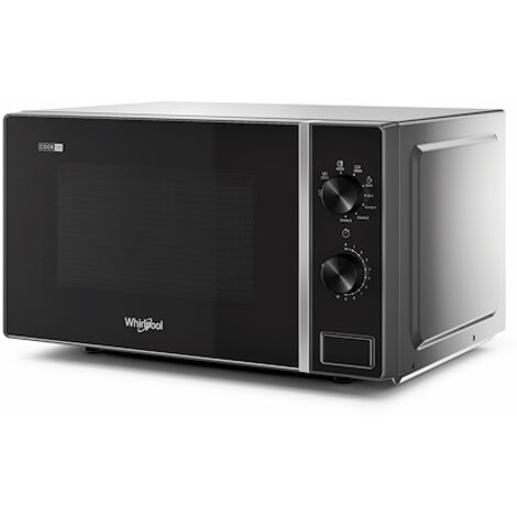 Whirlpool MWP 103 SB Superficie piana Microonde con grill 20 L 700 W Nero, Argento