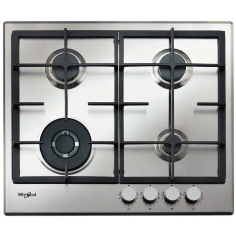 Whirlpool Piano cottura a gas - GMAL 6422/IXL. Colore del prodotto: Acciaio inox, Posizionamento dell'apparecchio: Da incasso, Dimensione della larghezza del piano cottura: 59 cm. Tipo di controllo...