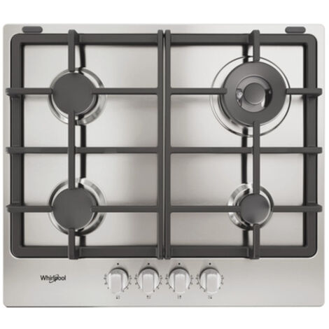 Whirlpool Piano cottura a gas - TGML 661 IX R. Colore del prodotto: Acciaio inox, Posizionamento dell'apparecchio: Da incasso, Dimensione della larghezza del piano cottura: 58 cm. Tipo... - TGML661IXR