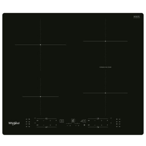 WHIRLPOOL Plaque de cuisson vitrocéramique 4 foyers ConneXion Zone - Noir