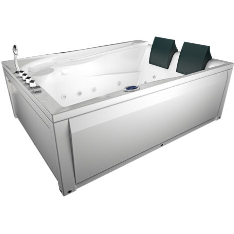 Whirlpool Pool Badewanne Eckwanne Wanne W12H-TH-C-SC 180x135cm aktive Schlauch-Reinigung
