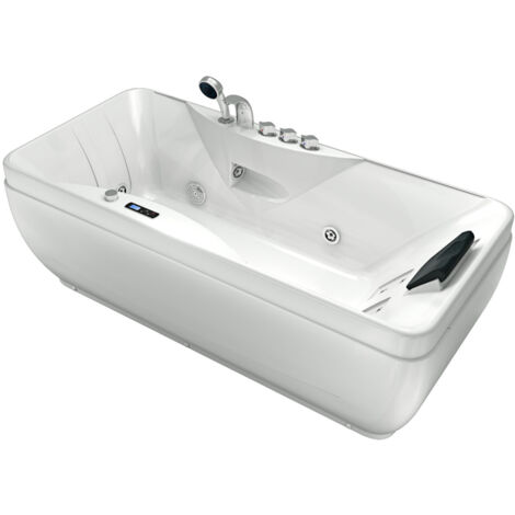 Whirlpool Pool Badewanne Wanne W49-PR 170x80cm mit Farblichtherapie
