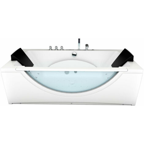 Whirlpool Pool Badewanne Wanne W81H-TH-B 180x90cm passive Schlauch-Reinigung