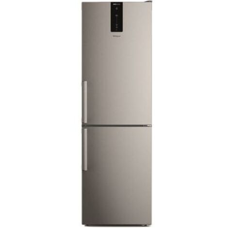Whirlpool – Réfrigérateur combiné 335L – Total No Frost – 39 dB(A) silencieux – 2 clayettes – Pose libre inox – FreshBox 0° pour conservation optimale - W7X82OOXH