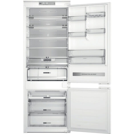 Whirlpool – Réfrigérateur encastrable 394 L – Froid ventilé NoFrost – 2 portes – Classe D – 193.5 x 69 x 55.1 cm – 35 dB – Super congélation - WHSP70T232P