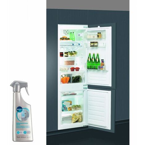 WHIRLPOOL Réfrigérateur frigo combiné intégrable 273L Froid brassé 6eme sens - Blanc