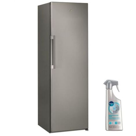 WHIRLPOOL Réfrigérateur Frigo simple porte inox 322L Froid Brassé Dégivrage Automatique - Gris