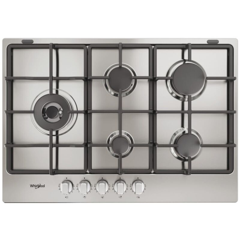 Whirlpool TGML 761 IX R Acier inoxydable Intégré 73 cm Gaz 5 brûleurs Whirlpool TGML 761 IX R Acier inoxydable Intégré 73 cm Gaz 5 brûleurs