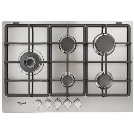 Whirlpool TGML 761 IX R Einbau-Gaskochfeld Edelstahl 73cm Gas 5 Brenner