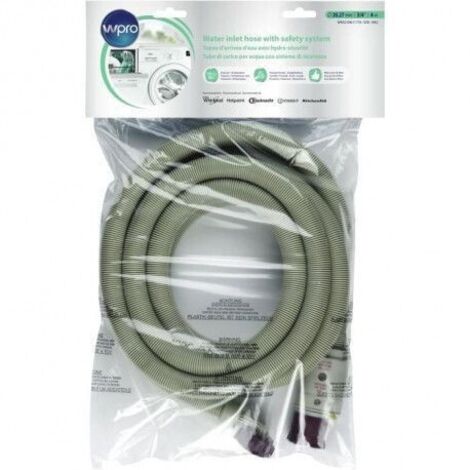 Whirlpool - tubo alimentatore - aquastop- 4 metri - dritto/piegato - 484000008793 - 8015250580662