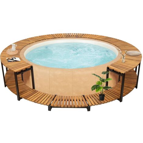 Whirlpool-Verkleidung 273x53 cm Akazie Massivholz