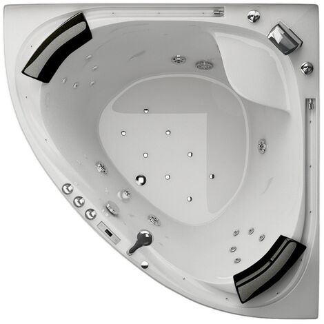 Whirlpool VILLA SABRINA weiss 1,6x1,6 m Vollausstattung Wasserfall umlaufend