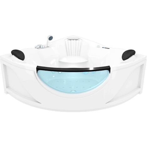 Whirlpool Vollausstattung Pool Badewanne Eckwanne Wanne W25H 150x150cm mit Heizung