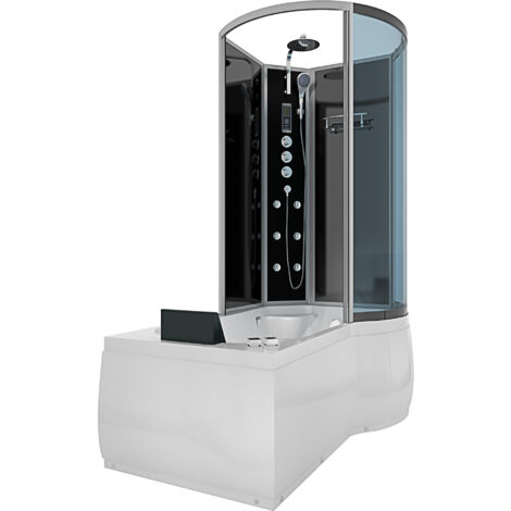 Whirlpool Wanne Duschtempel Dusche Duschkabine K50-L33-WP 170x100 cm ohne 2K Scheiben Versiegelung