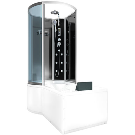 Whirlpool Wanne Duschtempel Dusche Duschkabine K50-R31-WP-EC 100x170 cm mit 2K Scheiben Versiegelung