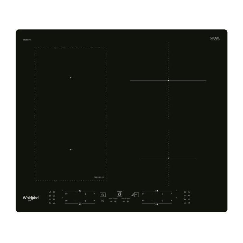 WLB9560NE/IXL - Table de cuisson induction - 4 zones - 7200W total - l 59 cm x p 51 cm - Noir - Whirlpool
