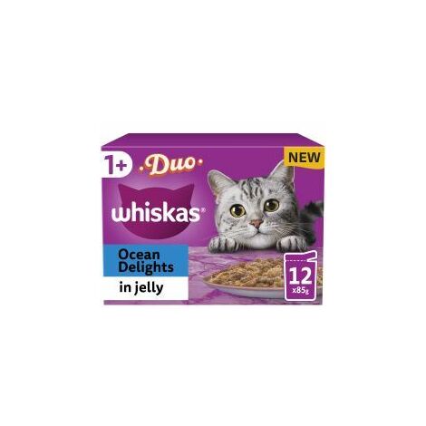 Whiskas 1+ Duo Ocean Delights Adult Wet Cat Food Pouches in - 85g - 811966